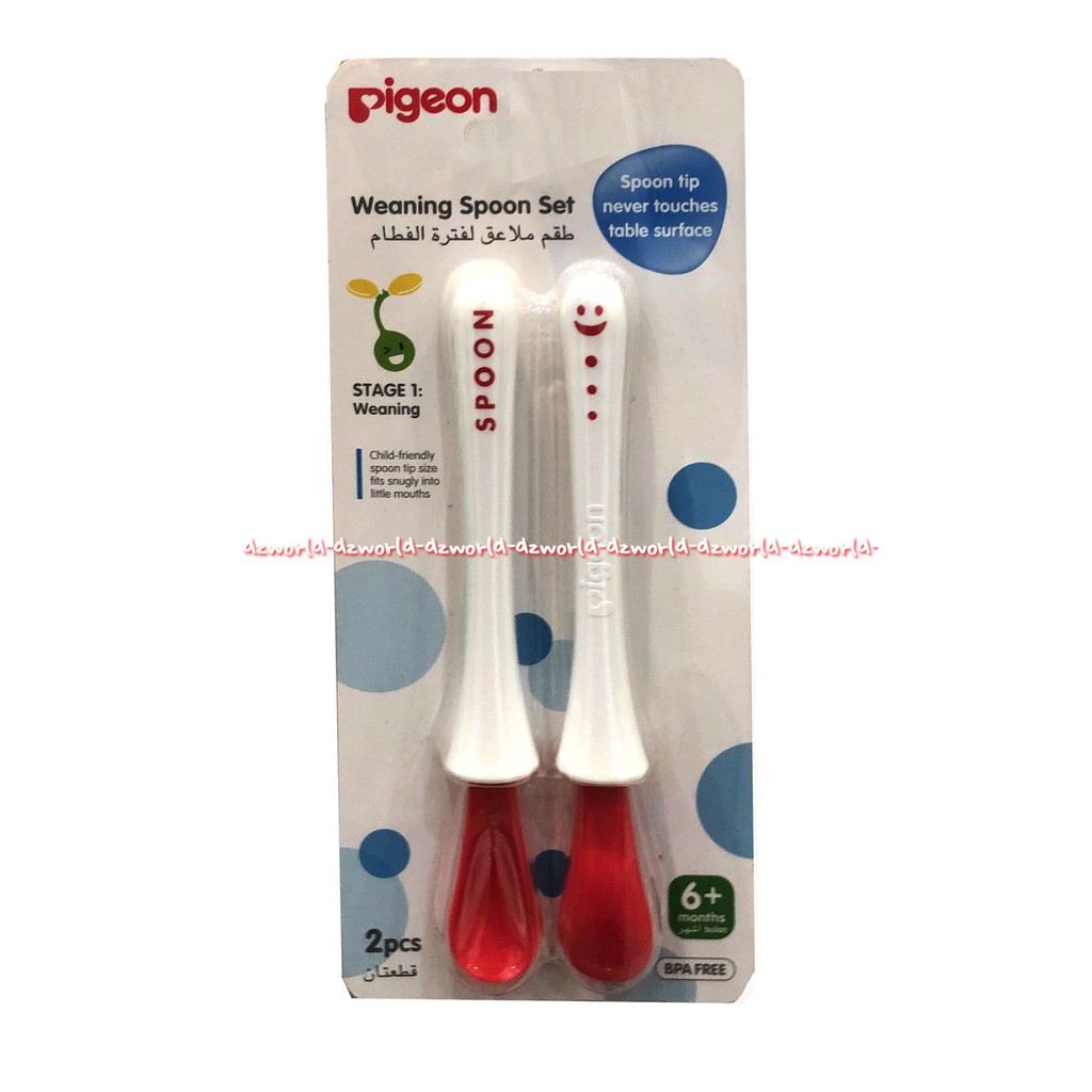 Pigeon Weaning Spoon Set Sendok Makan Untuk Bayi 2Pcs Pigen