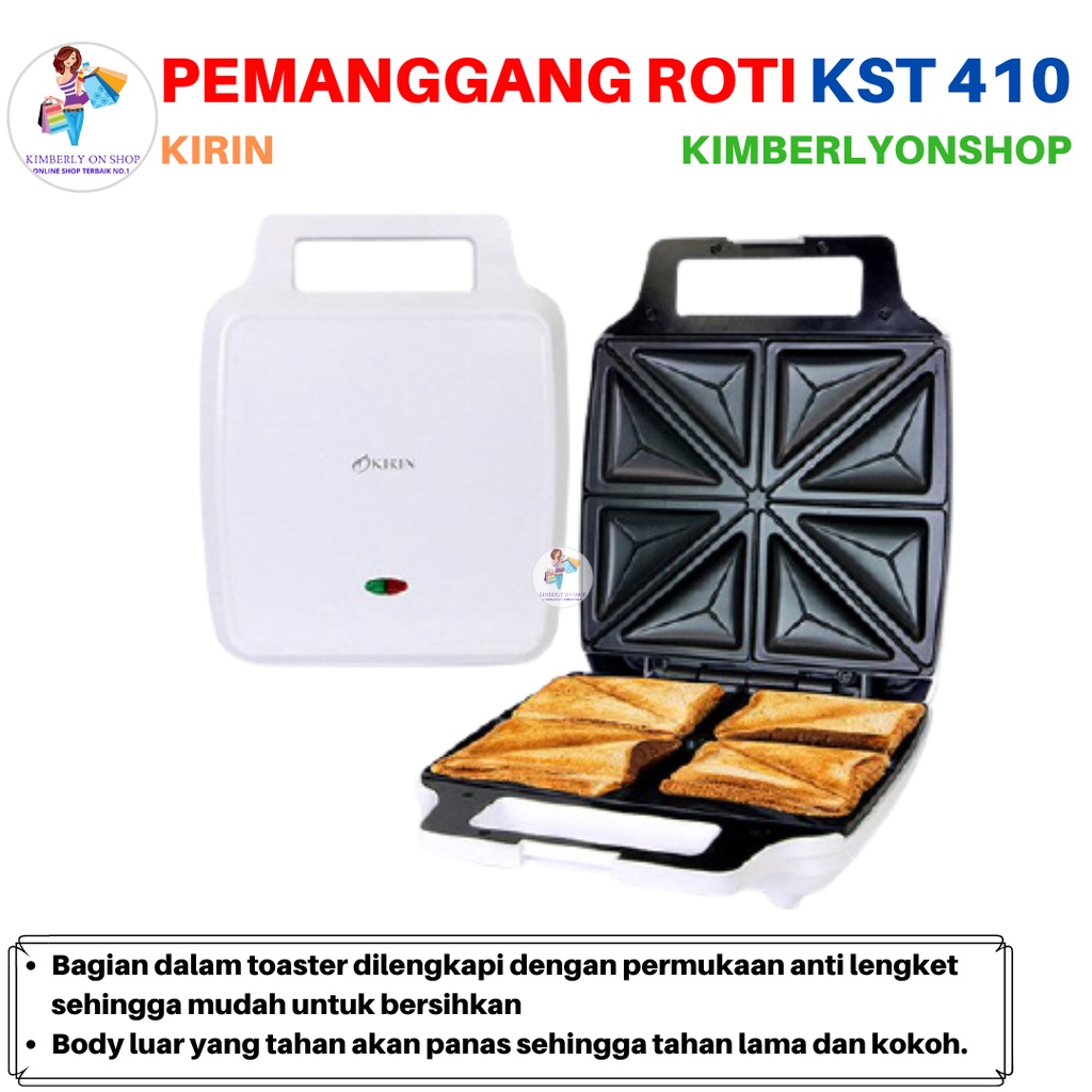 Pemanggang Roti Sandwich TOASTER KST 410 Kirin