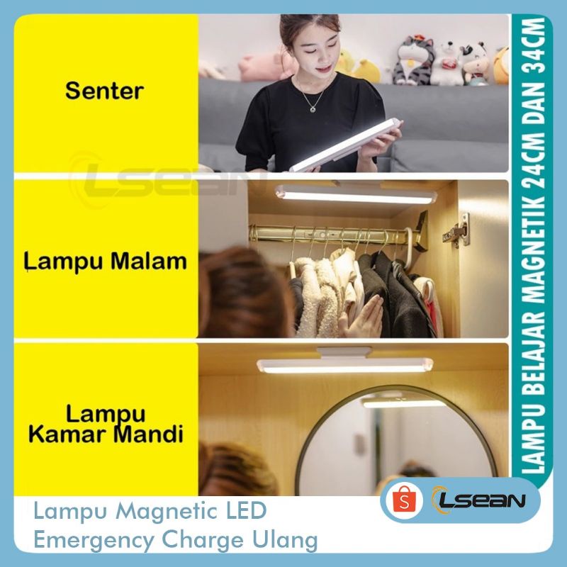 Lampu Magnetic led / Lampu kerja led / lampu emergency charge ulang