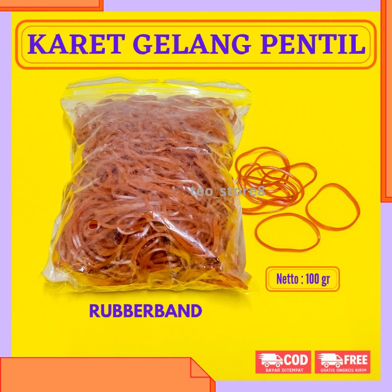Karet Gelang Pentil Gelang Karet 100 gr Lubang Kecil