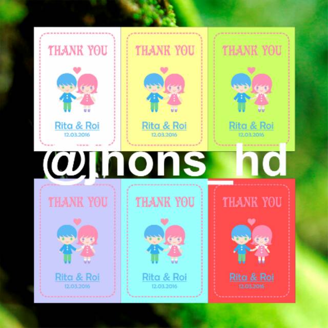 Kartu Ucapan Terima Kasih Thanks Card 21 Shopee Indonesia