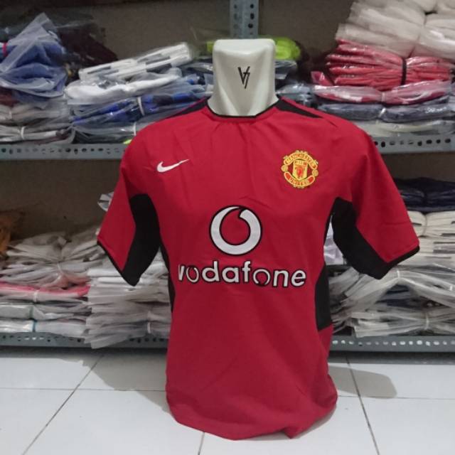 Jersey Retro A3 AAA Manchester United MU home 2002 2004 Vodafone SM