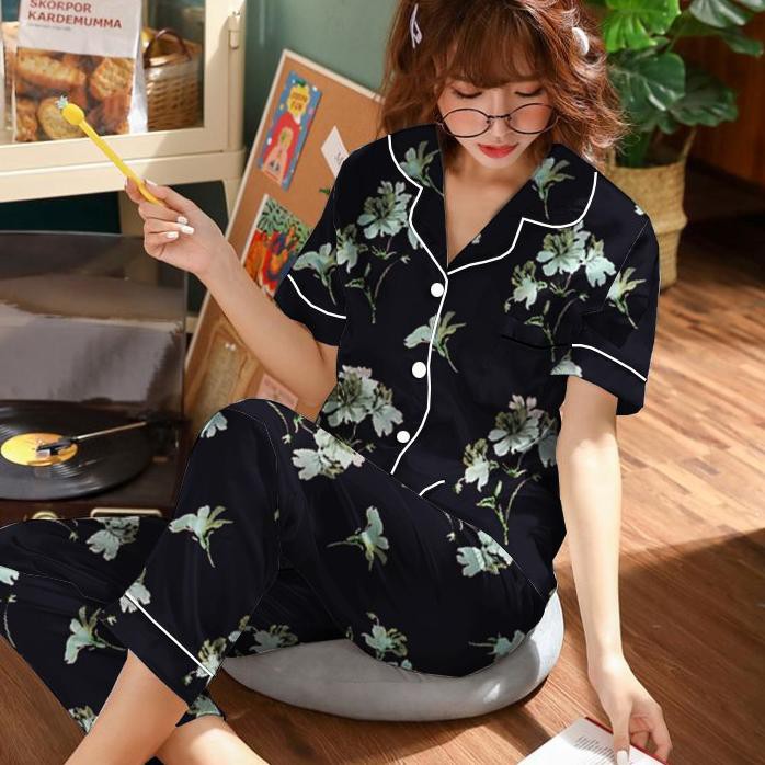 ☻☻► Alvaro Outlet Piyama Wanita Dewasa CP LD 106Cm / MOTIF BUNGA CATHERINE