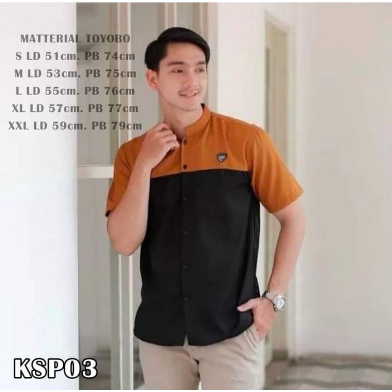 koko kemeja pria/kemeja koko pendek