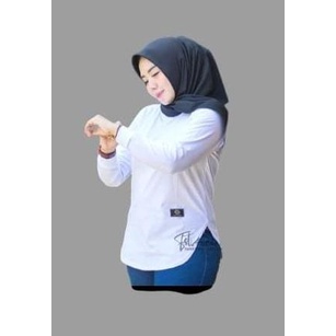 Kaos Lengan Panjang Denim Oval Termurah