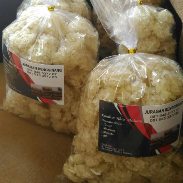 

Cemilan rengginang rasa premium (rasa terasi dan rasa bawang)