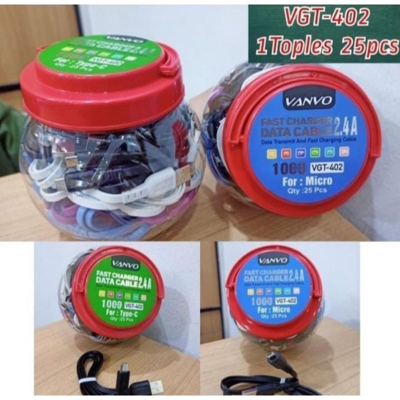 kabel data micro vanvo isi 25 pis satu toples