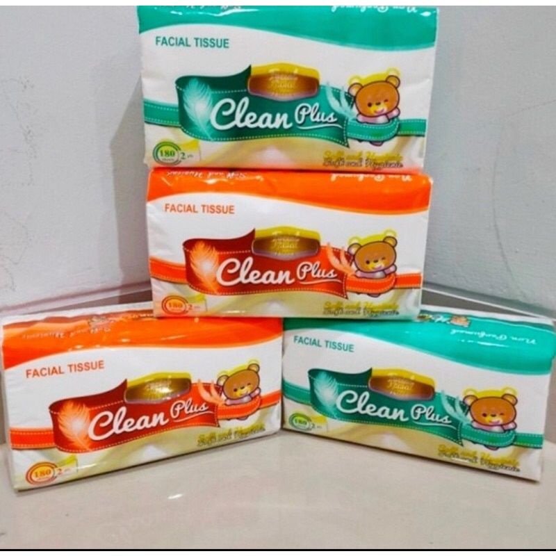 CLEAN PLUS Tissue 180 Sheets Tisu Murah Tekstur Lembut