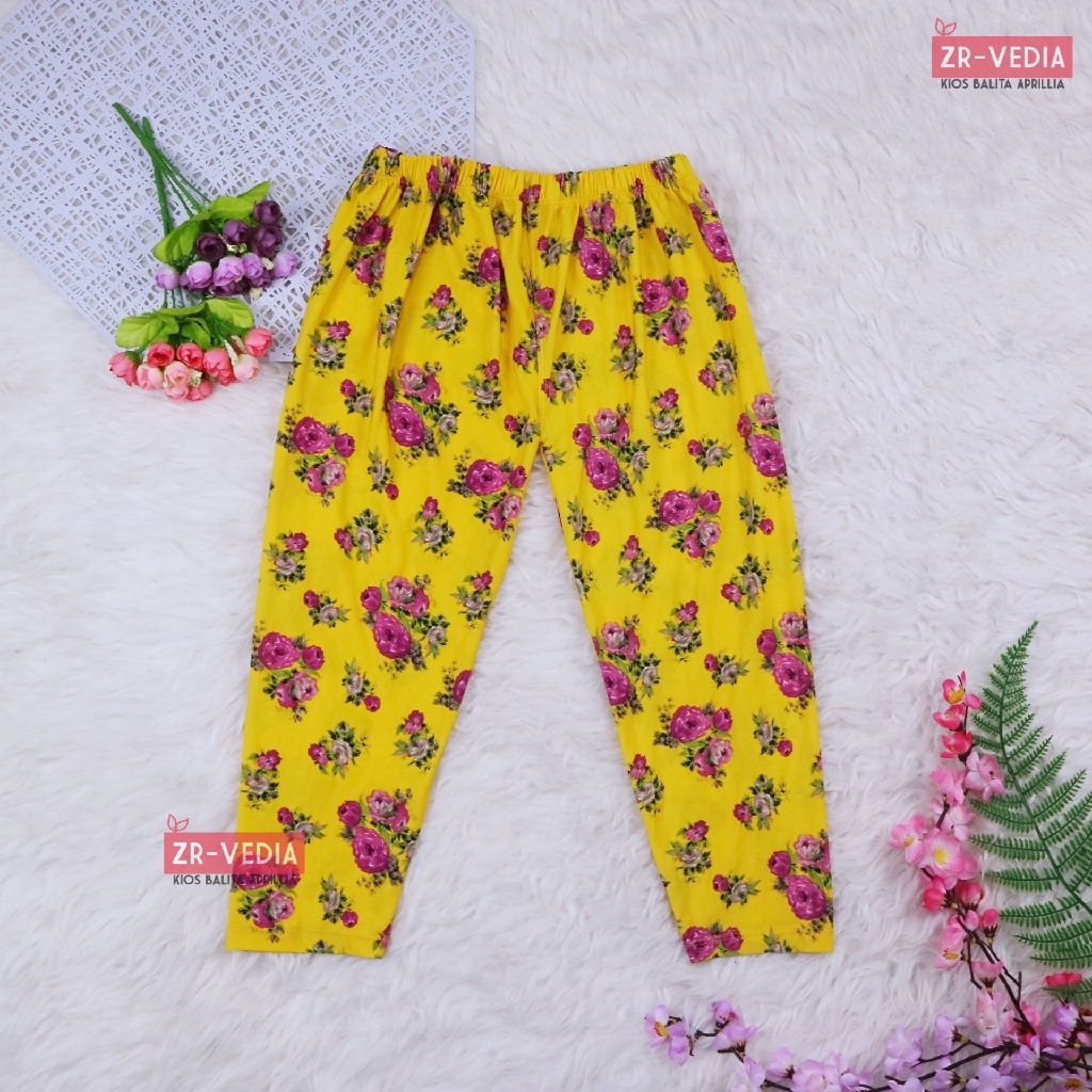 (Motif) Legging Aldys uk 9-10 Tahun / Leging Anak Perempuan Grosir Celana Panjang Cewek Batik Bunga