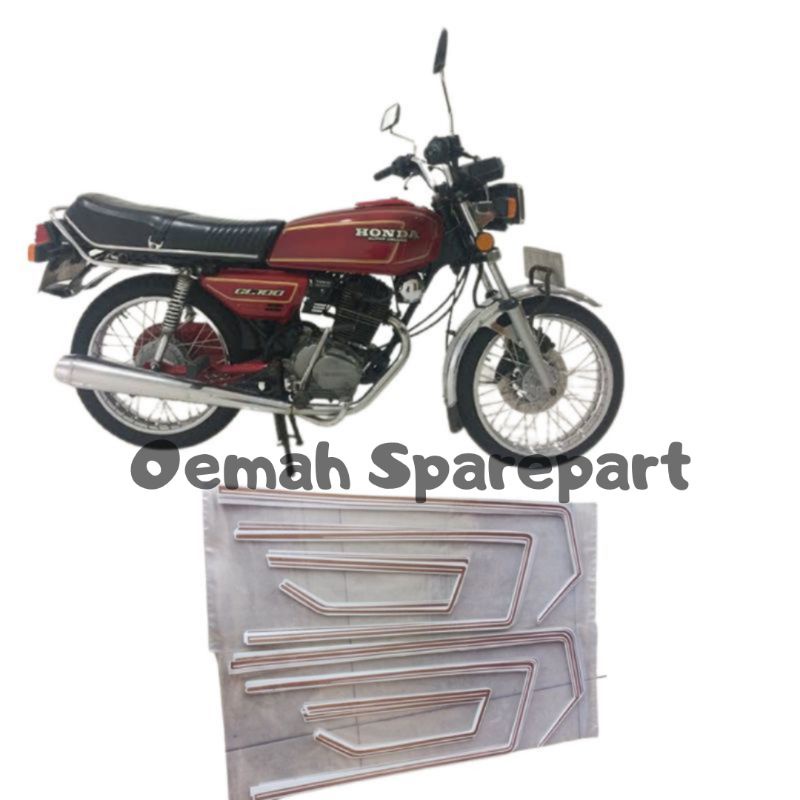 (COD) STRIPING STICKER GL 100 lis les seret bodi gl100 cacing gold