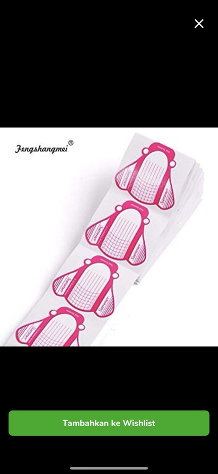 Nail form extension pink butterfly kupu kupu 500ps / form acrylic akrelik gel extension