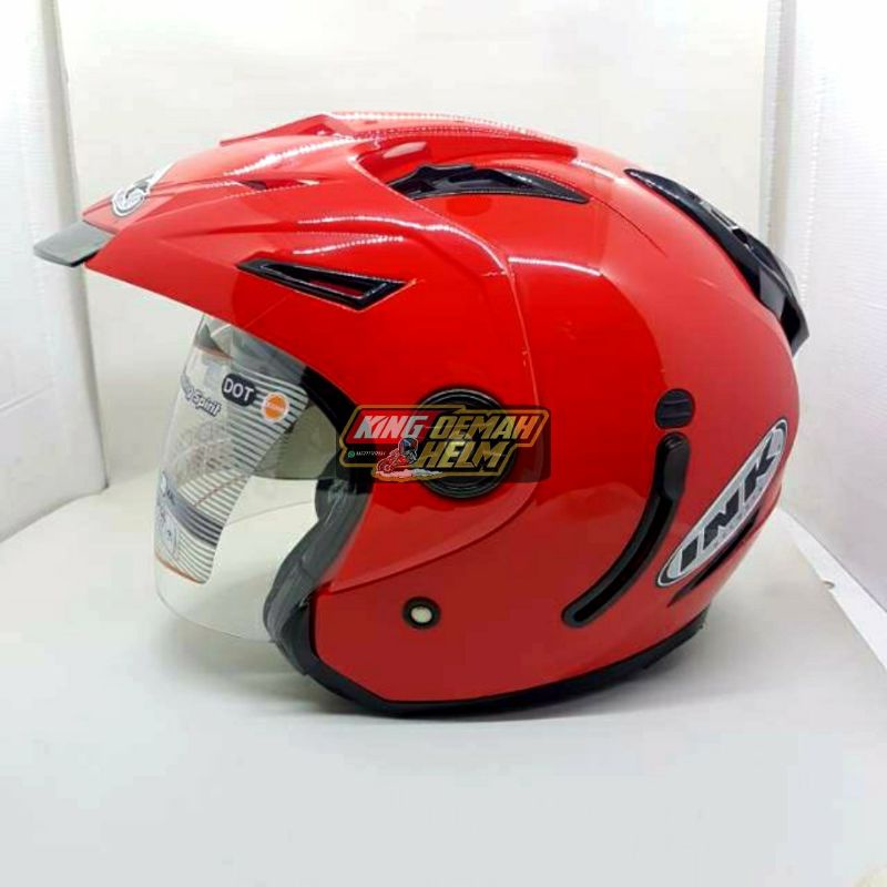 HELM INK T1 FIRE RED HELM DOUBLE VISOR HELM TOURING ORIGINAL INK