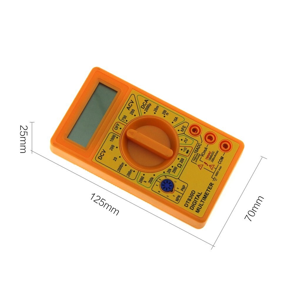 Multimeter AC/DC Voltage Tester - DT-830D / Mini Pocket