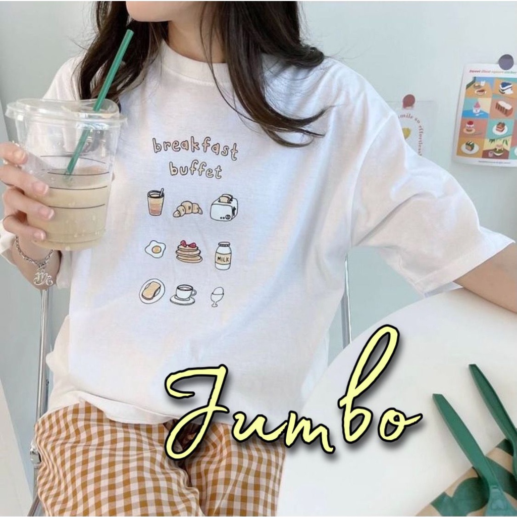 VS GG - ASLI JUMBO baju atasan KAOS JUMBO - big size BREAK FAST