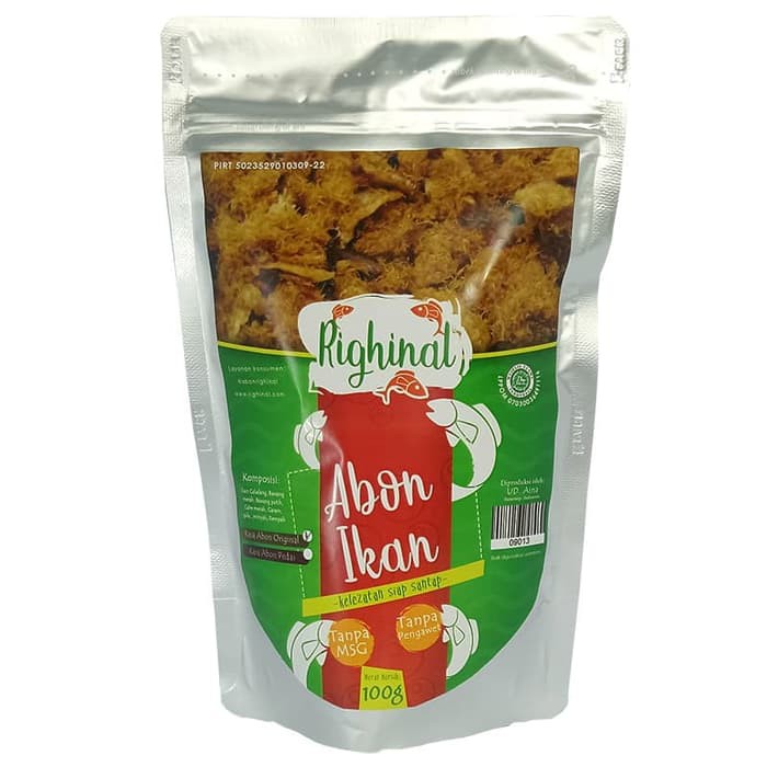 

Righinal Abon Ikan Cakalang non MSG 100gr Pedas