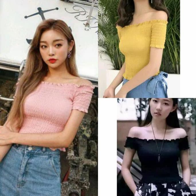 Adriana Top Import / Crop Top / Sabrina Top / Bkk / Baju Murah