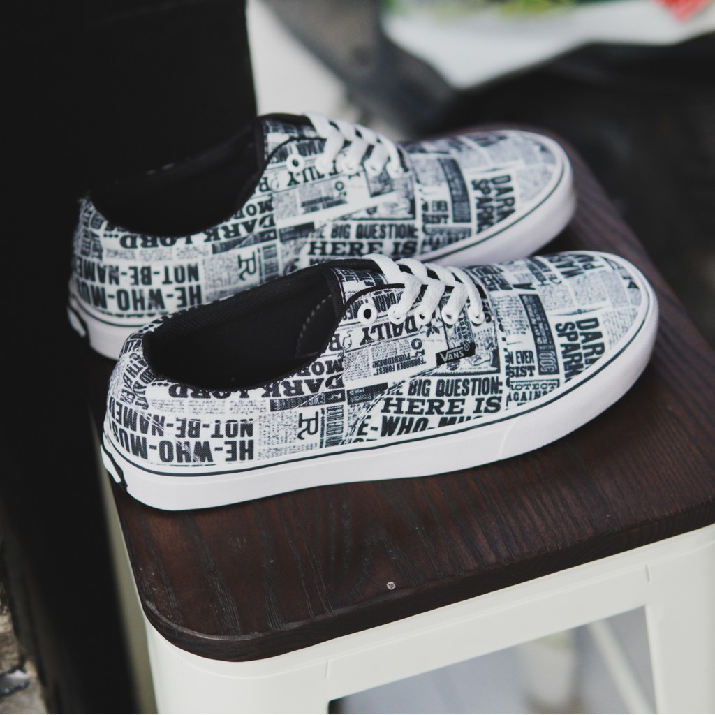 Sepatu Vans Motif Bape Mario Ceckerboard Thrasher Snoopy Off white Varian Logo Koran Sneakers pria