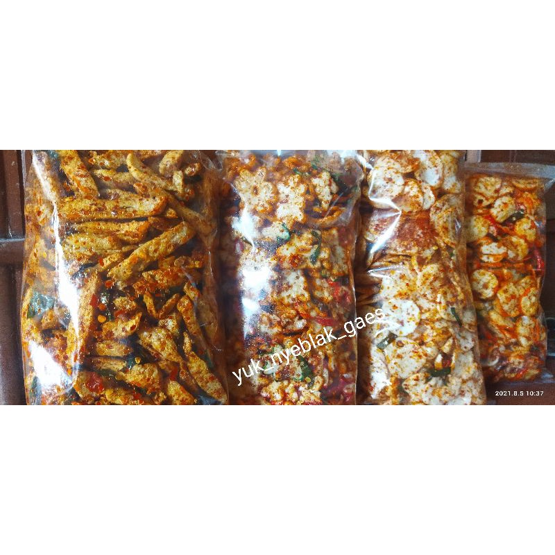 

Basreng paket khusus 4 macam cemilan pedas 4kg