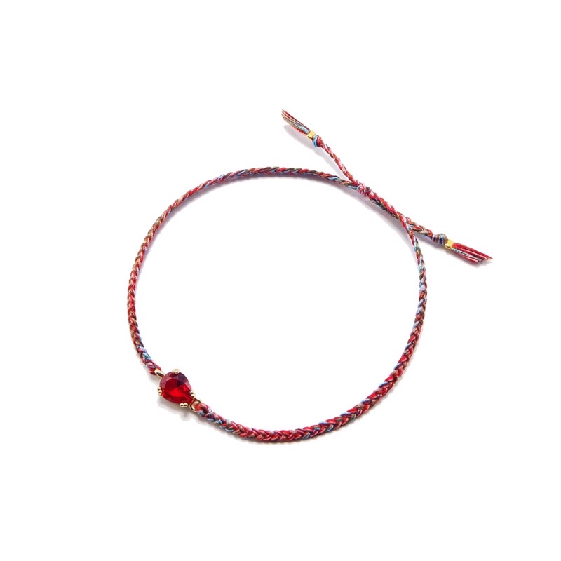 Gelang Tali Gypsy Boho Leia Red Allside