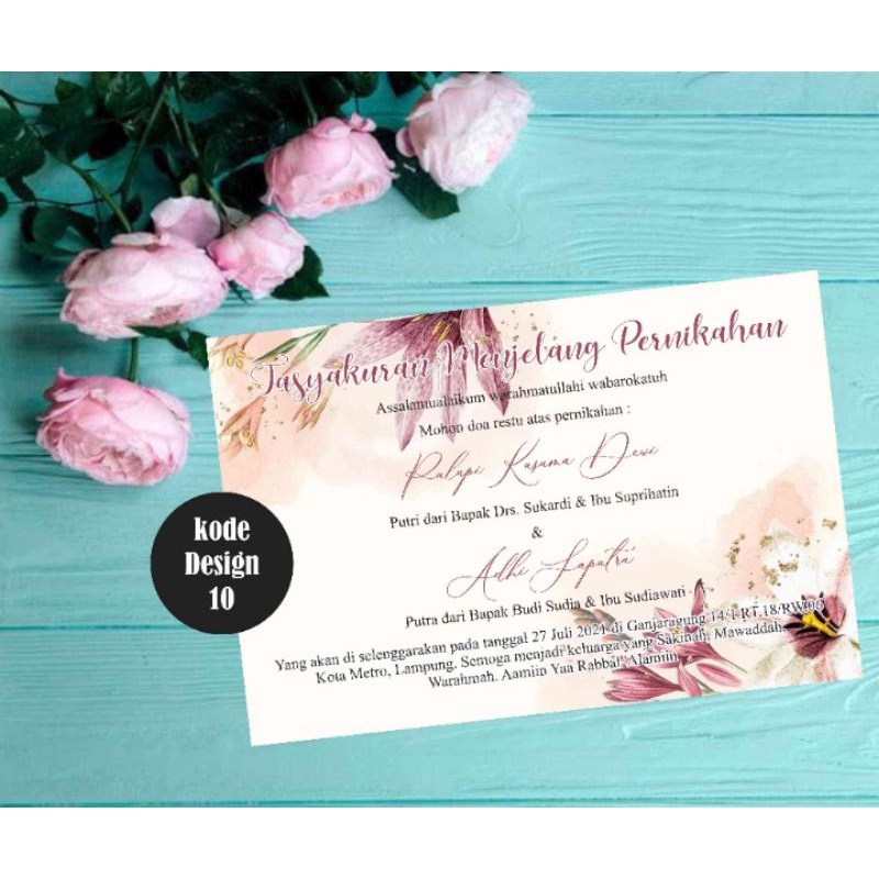 kartu tasyakuran menjelang pernikahan kartu ucapan kartu syukuran