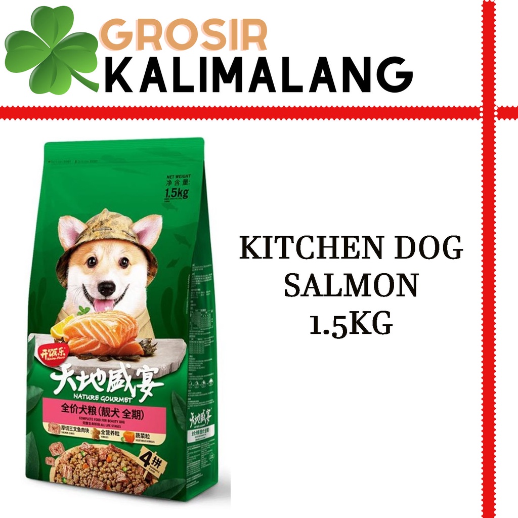 Kitchen Flavor Dog Food Salmon Beauty 1.5 kg (Grab/Gosend)