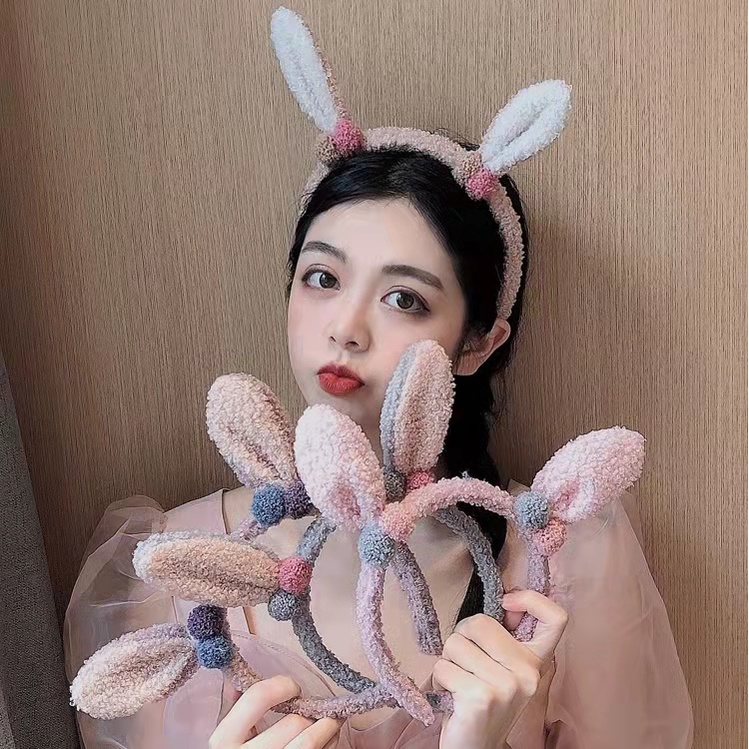 Bandana Korea Bunny Hiasan Rambut - Bando Kelinci Lucu Wanita Import