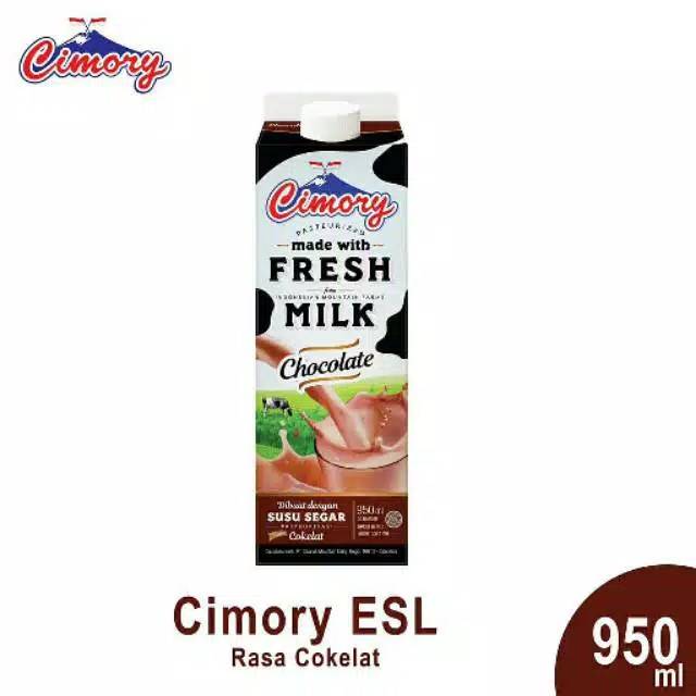 

Cimory Susu Segar fresh milk chocolate. 950ml/kotak