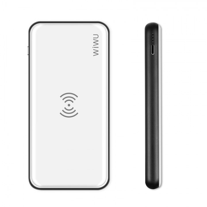 WIWU PREMIUM AVATAR Powerbank 8000mah Qi Wireless Charger Hitam