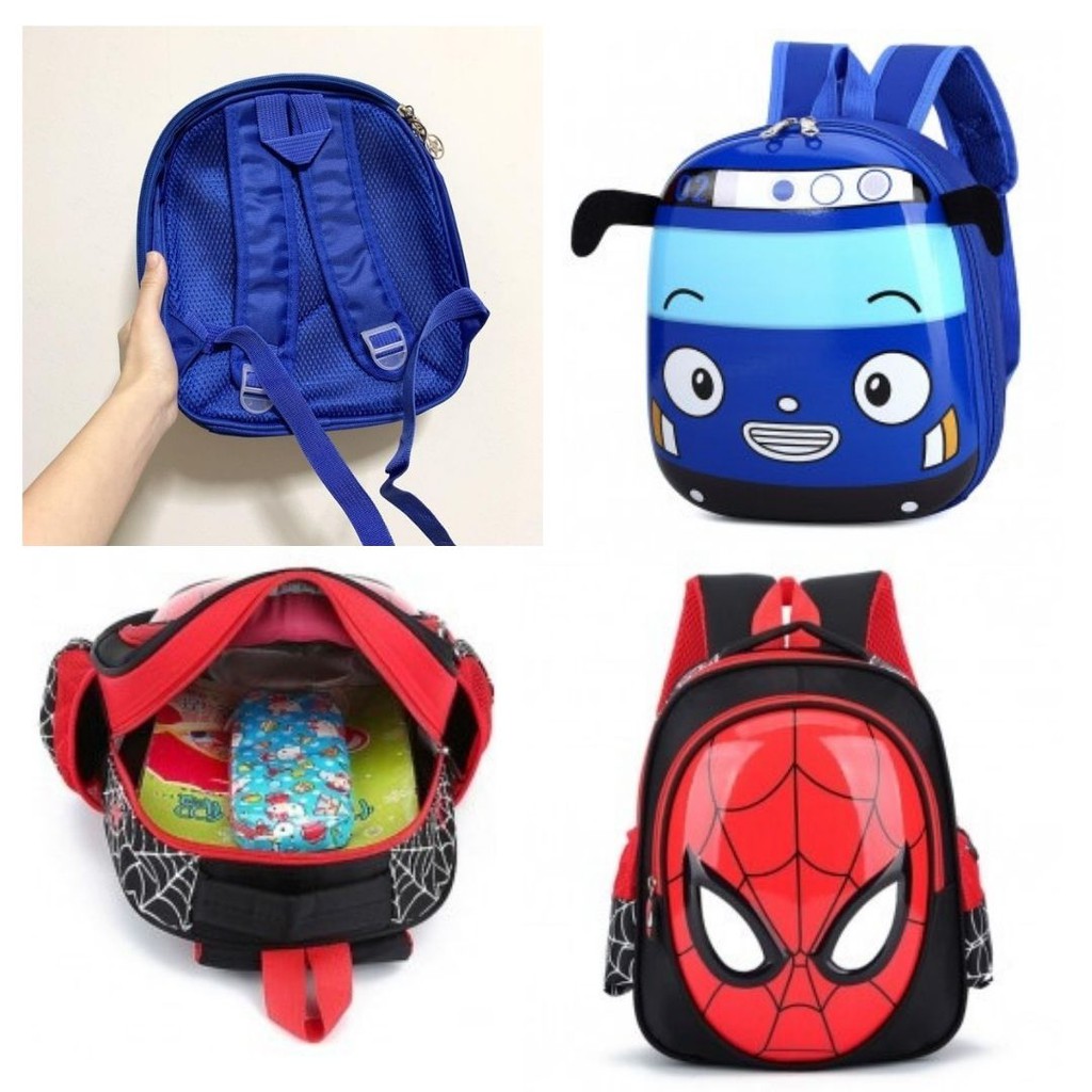 Tas Ransel Backpack Sekolah Anak  Model Spiderman Dan Tayo 111134