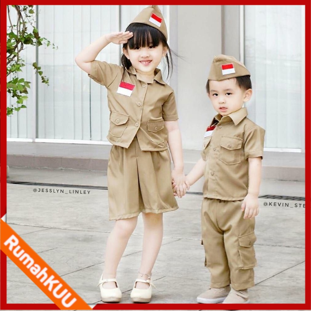 Kostum Baju Seragam PEJUANG Anak Foto Bayi Newborn Photoshoot Laki Laki Perempuan Cowok Cewek PROFES