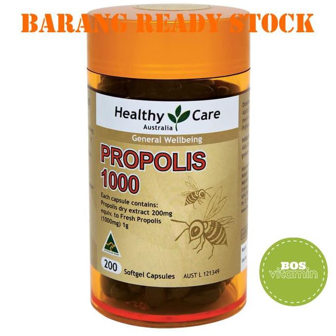 READY STOCK - Healthy Care Propolis 1000mg - 200 kapsul