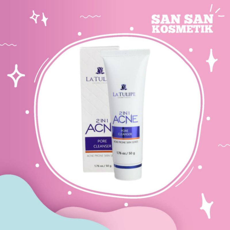 La Tulipe 2 In 1 Acne Pore Cleanser 50gr