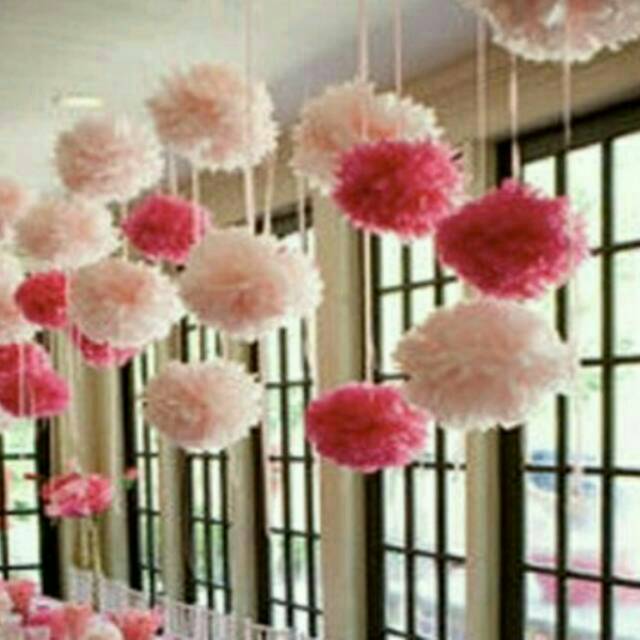 

Pom-pom Bahan Kertas ( pompom / pom pom ) uk 25cm