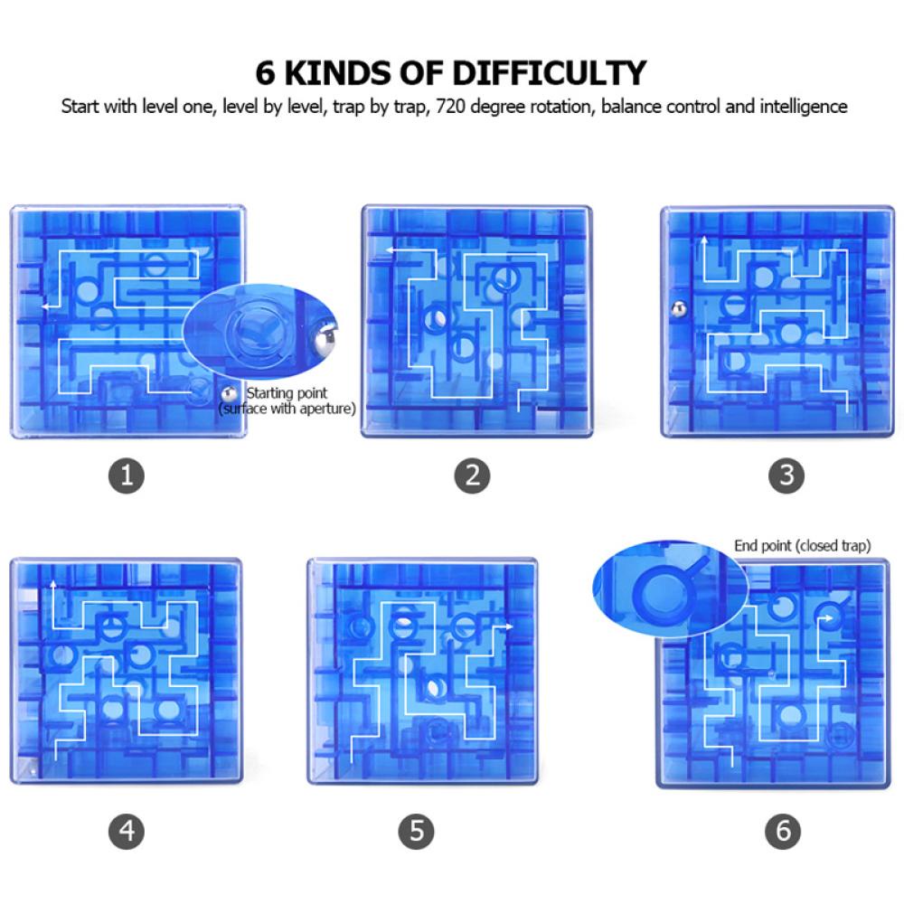 Timekey Mainan Puzzle Kubus Labirin 3D Untuk Edukasi Asah Otak Anak E4Q4