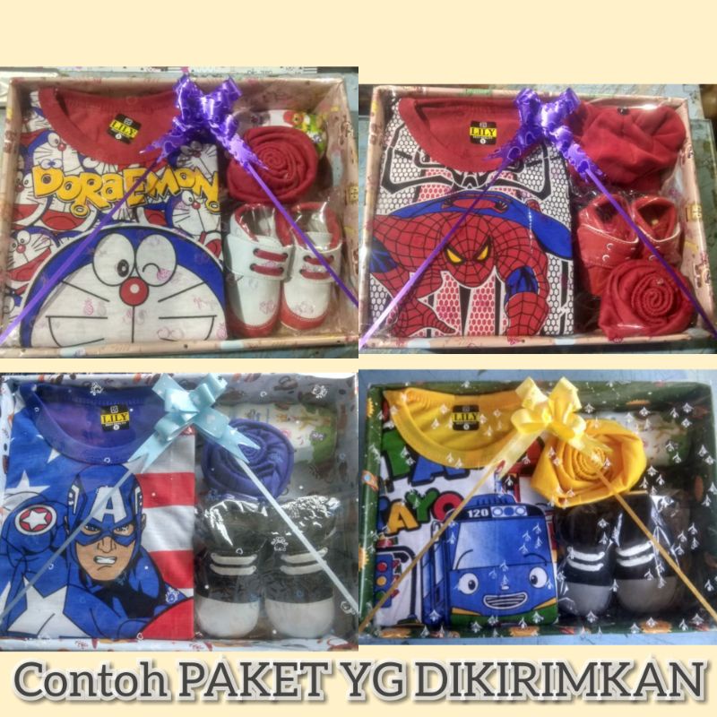 Kado bayi baru lahir/parsel sambang bayi - COWOK- ready sesuai gambar.-7