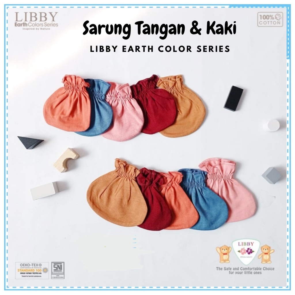 Libby Earth Mittens &amp; Booties - Knot Head / Sarung Tangan &amp; Kaus Kaki - Topi Kuncung Warna