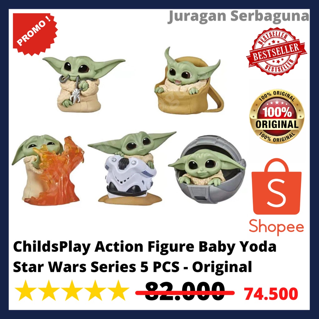 ChildsPlay Action Figure Baby Yoda Star Wars Series 5 PCS - Original