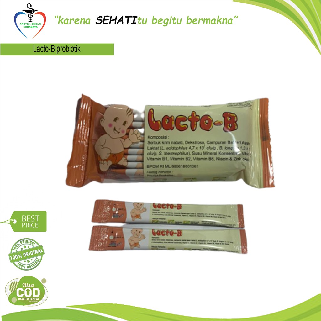 Jual Lacto-B Isi 10 Sachet Lacto B Probiotik Obat Diare | Shopee Indonesia