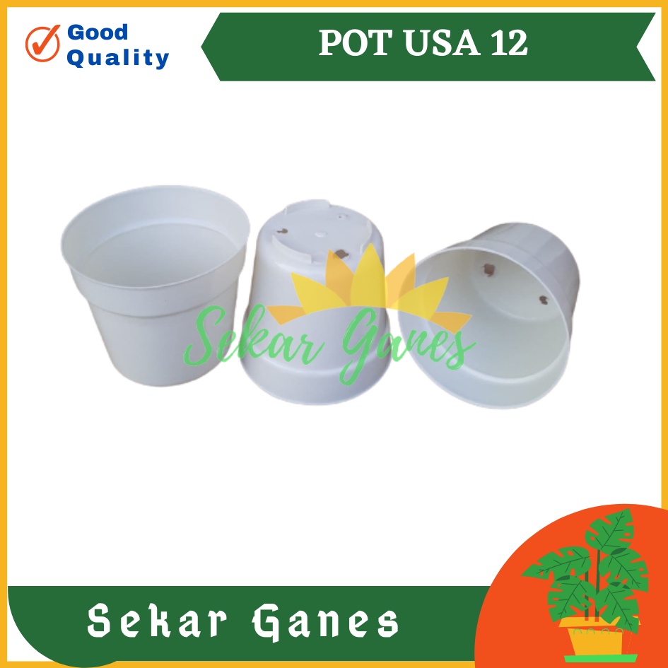 Lusinan Isi 12pcs Pot Usa Eiffel 12 Putih Hitam Pot Plastik Mini Kaktus Murah Lucu - Pot 12 Cm Putih Hitam Tinggi - Pot Eiffel Eifel Efiel Effiel Tinggi 12