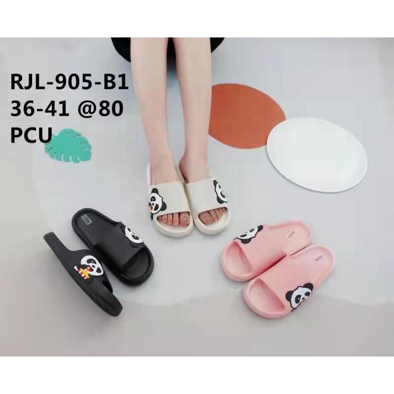 Sandal Wanita Kokop Lucu Terbaru Panda Pikachu Beruang Teddy Bear RJL-905-B2