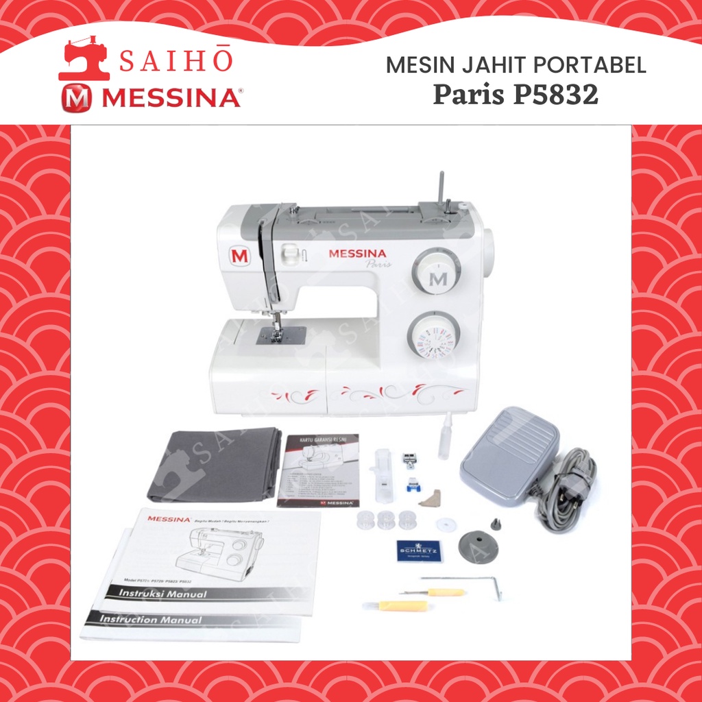 MESSINA PARIS P5832 / P 5832 - Mesin Jahit Portabel