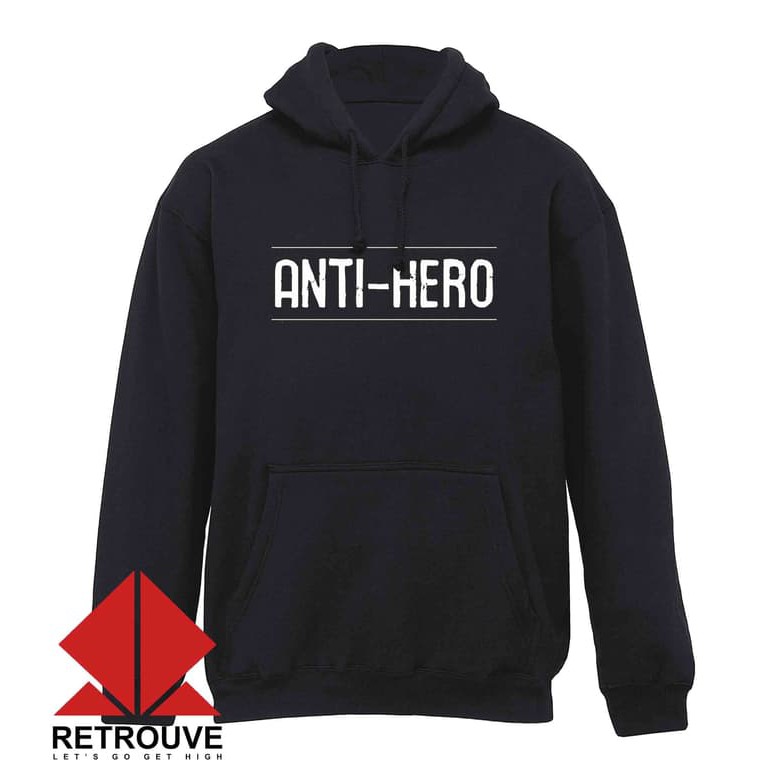 Hoodie jumper Anti Hero-Hitam