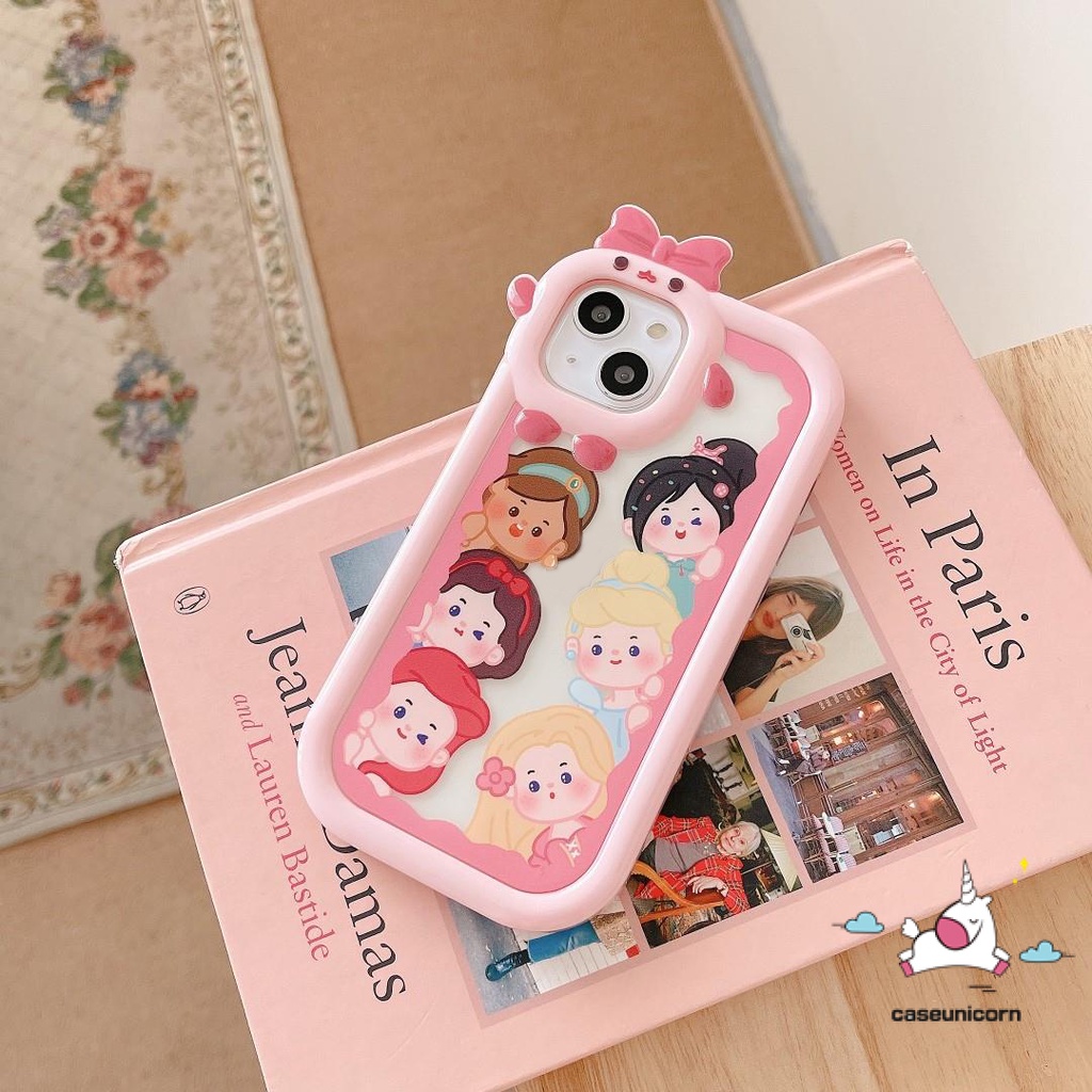 Soft Case Motif Kartun Disney Princess Untuk iPhone XR 11 13 12 14 Pro MAX 7 8 Plus 6 6S 14 Plus X XS MAX SE