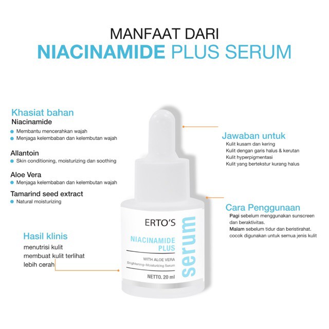 ERTOS NIACINAMIDE PLUS / NIACINAMIDE SERUM ERTO'S