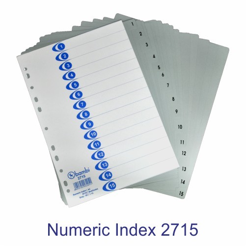 

Divider Numeric index 1-15pvc BAMBI