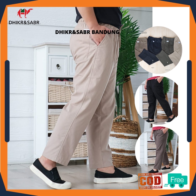 Celana Sirwal Pria Dewasa Relax Pants Dhikr & Sabr