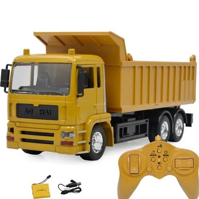 rc alat berat dump truck AOHAI 3824 skala 1:24 mainan remote truck