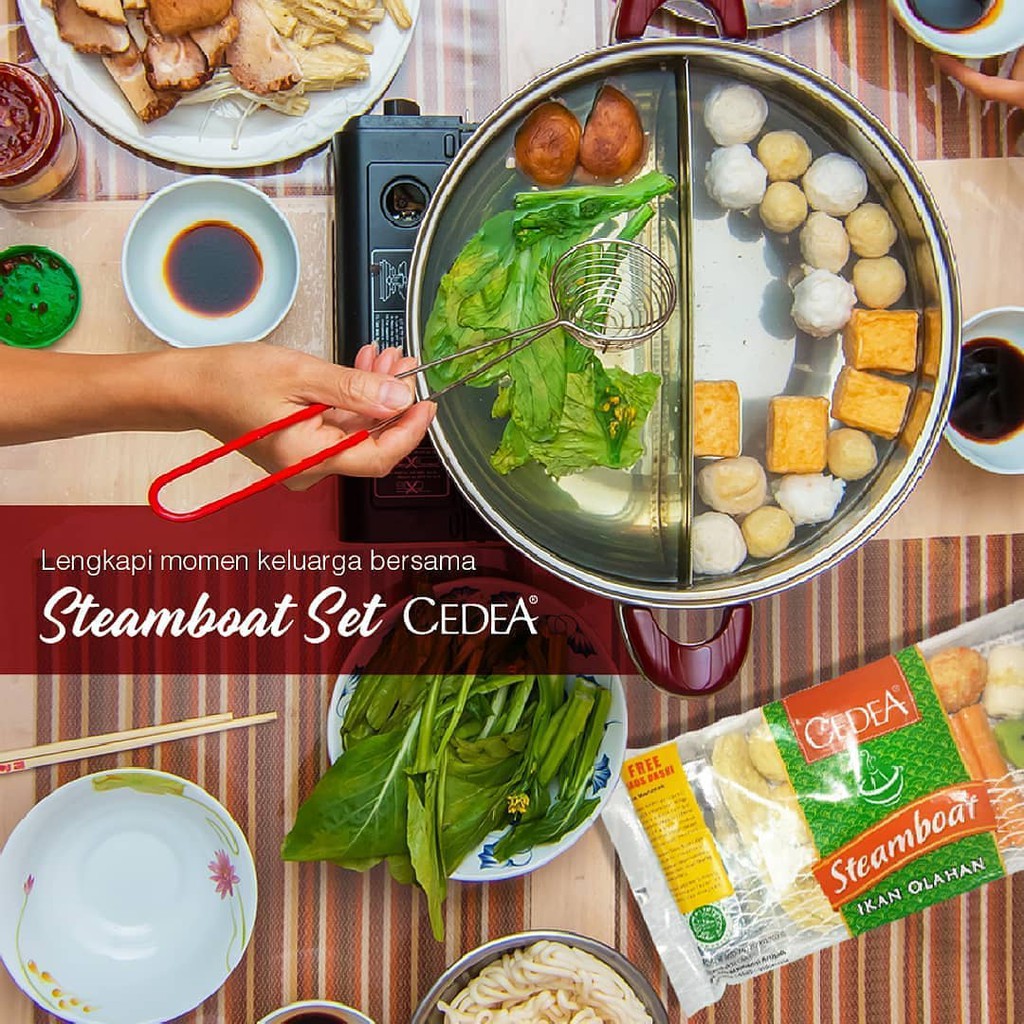 

CEDEA STEAMBOAT PLUS BUMBU SHABU-SHABU MIX DUMPLING BAKSO IKAN FROZEN FOOD