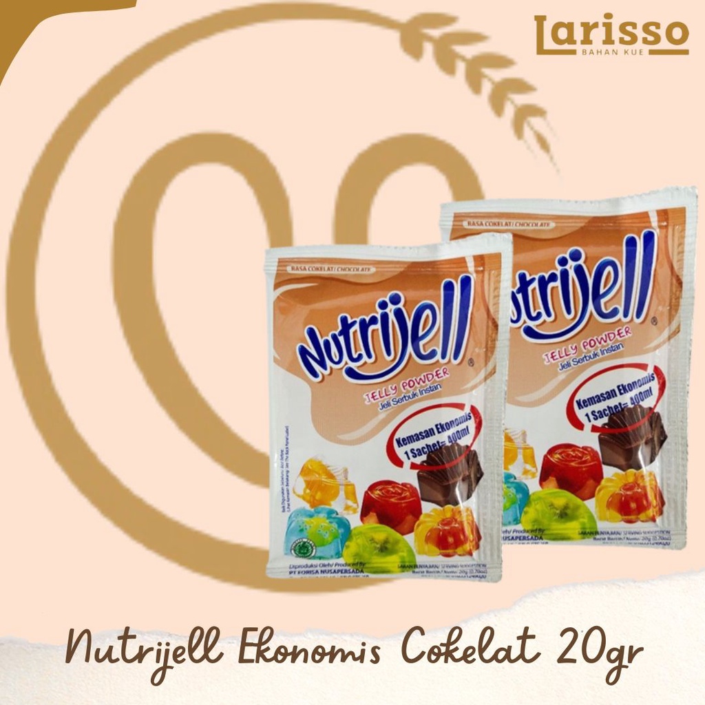 

NUTRIJELL EKONOMIS JELLY POWDER JELI SERBUK INSTAN COKELAT 20GRAM