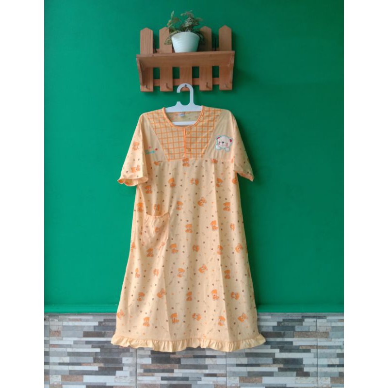 DASTER jumbo PRISILA LD125 bahan kaos nyaman adem-Kuning